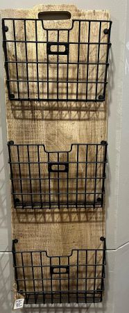 WALL ORGANISER IRON/WOOD 33x11x100