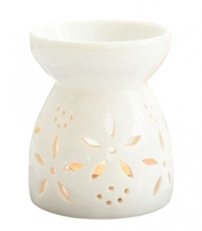 OIL BURNER WHITE FLOWER/DOT
