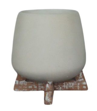 PLANTER CHAYA WHITE S 17x17x18