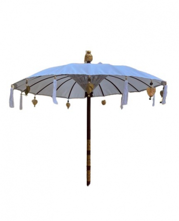 UMBRELLA WHITE CANVAS 1.3m Dia