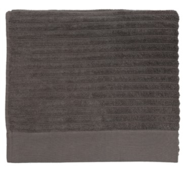 TOWEL RIB CORD CHARCOAL 50X90