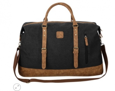 BAG CANVAS TRAVEL BLACK