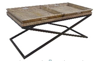 TABLE COFFEE 2 TRAY 120X60X53