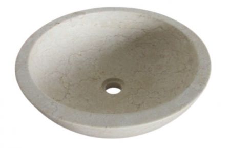 BASIN MARBLE WHITE RD MATT 45cm DIA x 15cm H