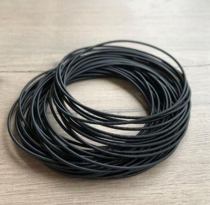 BRACELET 10 STACK BLACK