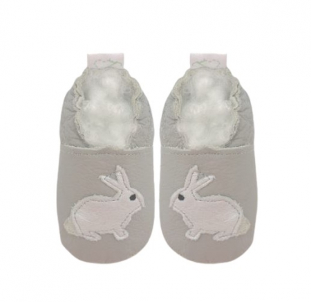 SHOE BABY BUNNY LIGHT GREY/SILVER 1-3