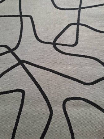 RUG BEIGE WITH BLACK SWIRLS 160X230