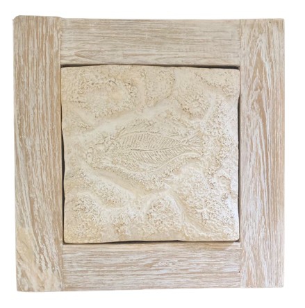 WALL DECO FISH FOSSIL WHITE