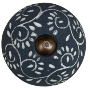 KNOB ETCHED CHARCOAL