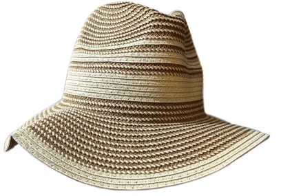 HAT WEAVED CREAM AND BROWN