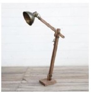 LIGHT STANDING WOOD/IRON 30X100X128