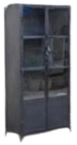 CABINET IRON/GLASS BLACK 90X40X190