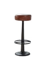 STOOL BAR IRON/LEATHER 30X30X75
