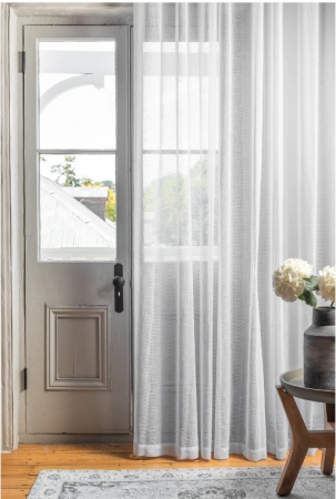 CURTAIN H AUTHOR UNLINED WHITE 2.65X2.6