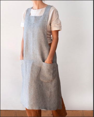 APRON ARTISAN LINEN GREY