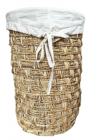 BASKET LAUNDRY ROUND LINED AZTEC D 40cm x H 60cm