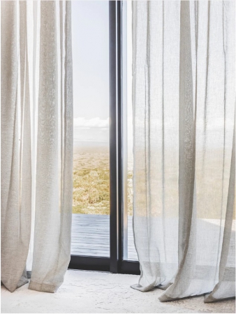 CURTAIN H FLICKERING UNLINED WHISPER 265X260