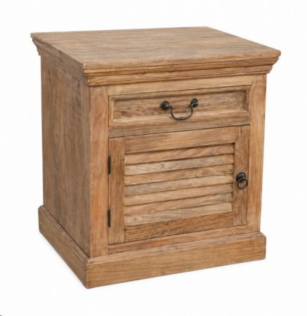 BEDSIDE TABLE WITH DRAWER & DOOR 60X50X63