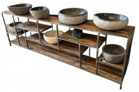 BOOKSHELF IRON 240X35X76