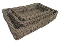 BASKET NUMBAI 43X27X9 SMALL GREY