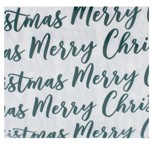 SERVIETTE MERRY X MAS GREEN WORDS