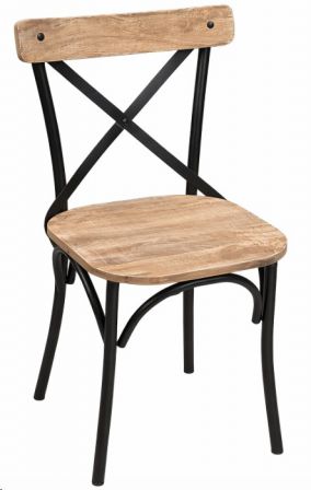 BRUSSELS WOODEN/IRON CHAIR 45X51X94