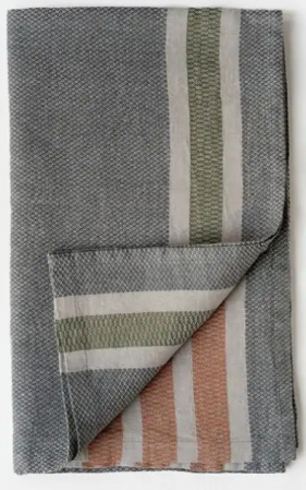 TOWEL BATH FLAX GRAPHITE 175X110CM