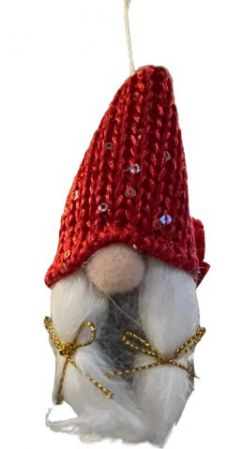 GNOME HANGING MRS CLAUS RED HAT