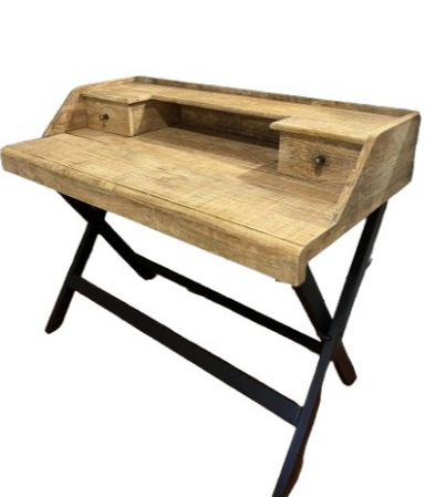 DESK MANGO METAL LEGS WRITING TWO DRAWER 108X60