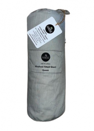 FITTED SHEET WC DOUBLE SEA GRASS
