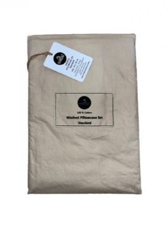 PILLOWCASE WC X2 STANDARD WHEAT