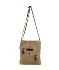 BAG SLING LARGE LINEN BROWN