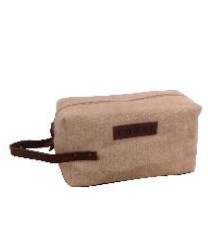 BAG TOILETRY LINEN BROWN