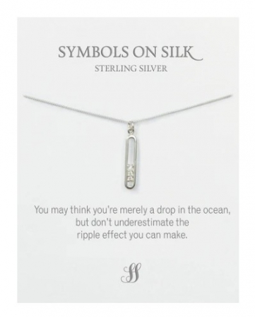 NECKLACE DROP IN THE OCEAN RIPPLE ON CHAIN