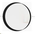 MIRROR ROUND IRON 90CM