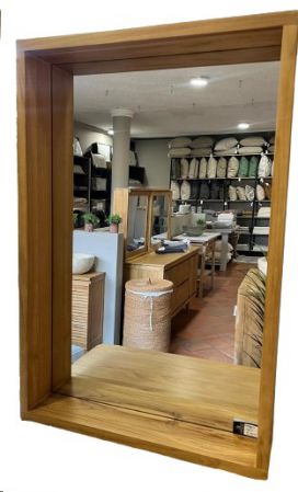 MIRROR DEEP FRAME TEAK 105X70x14