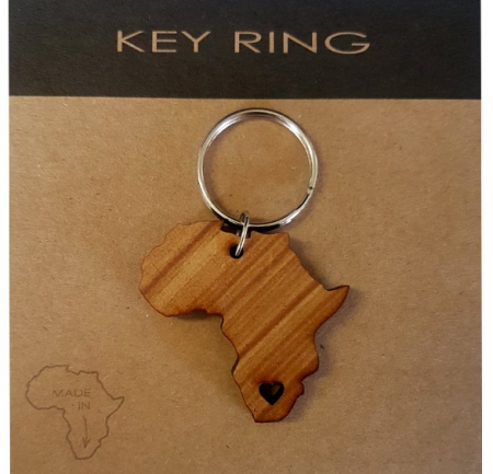 KEY RING AFRICA WOOD