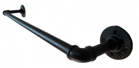 RAIL TOWEL BLACK PAINTED SMALL 60CM