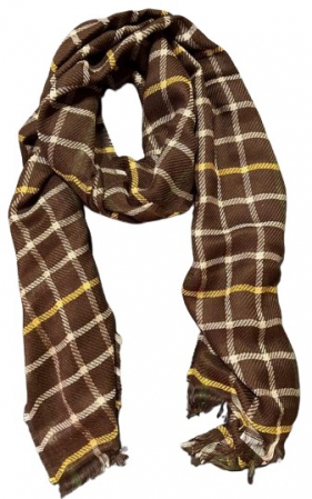 SCARF BLANKET TILES CHOCOLATE 75X200