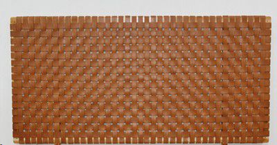 HEADBOARD UNISON TEAK/LEATHER GREY 190X5X60