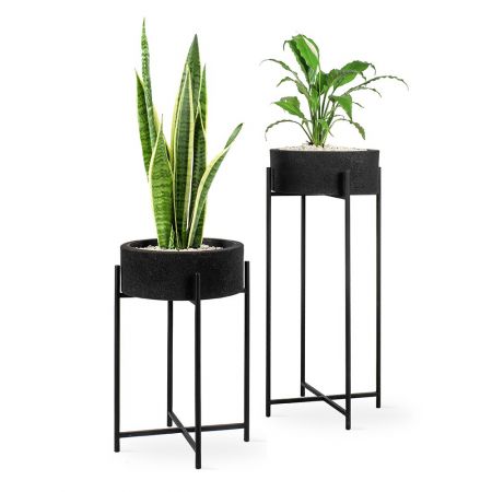 PLANTER LAVA STONE BLACK S 30X30X40