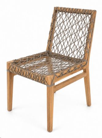 ARCH DINING CHAIR DARK GREY ROPE 53X59X81