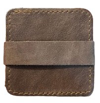 COASTER LEATHER STEEL (SET OF 4)