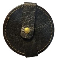 COASTER LEATHER BLACK (SET OF 4)