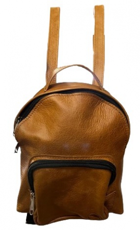 BACKPACK LEATHER CITY LADIES COGNAC