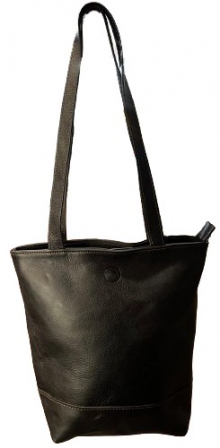 BAG LEATHER TOTE BLACK SMALL