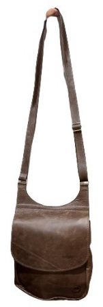 BAG LEATHER CHANTELLE PIC CHOCOLATE