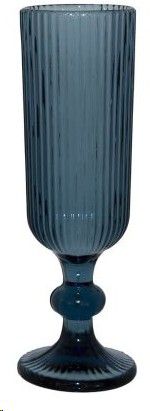 GLASS DIVA FLUTE BLUE 150ML