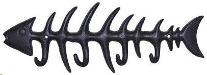 HOOK FISHBONE IRON 35X12CM