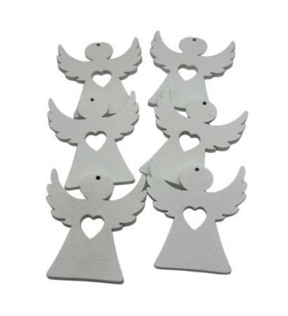 CHRISTMAS ANGELS WHITE 6PC